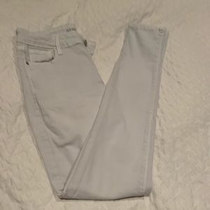 White denim skinny jeans